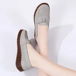 2024 Leisure Flat Shoes Women's Flat Shoes Retro Square Toe Leather Women's Spring Elegant Bow Women's Shoes Leisure Fashion