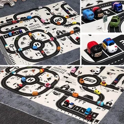 130*100CM Road Map Carpet For Kids Parking Lot Roadmap 83*58CM City Traffic Map of Road Carpet Traffic Signs Baby Play Mat Toys