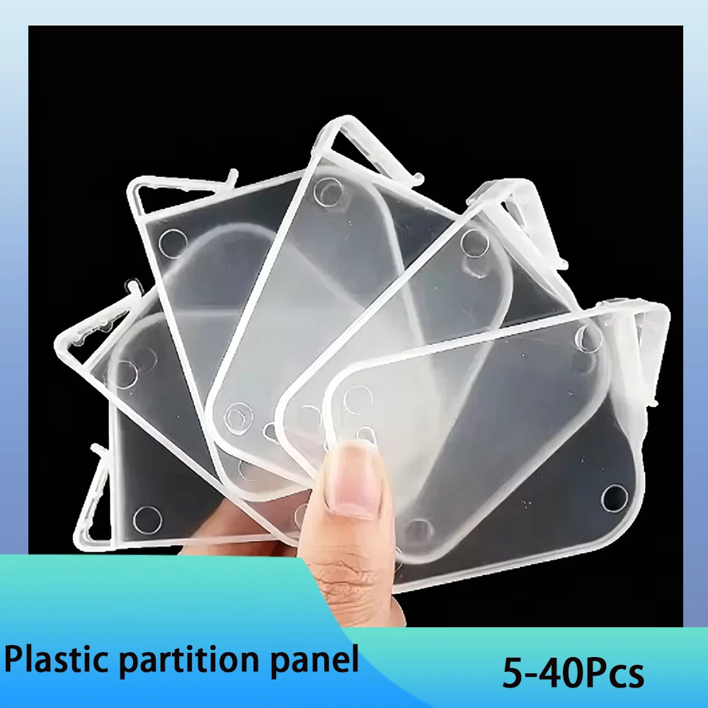 5-40Pcs Home Refrigerator Storage Partition Board Retractable Plastic Divider Storage Splint Kitchen Bottle Can Shelf Organizer