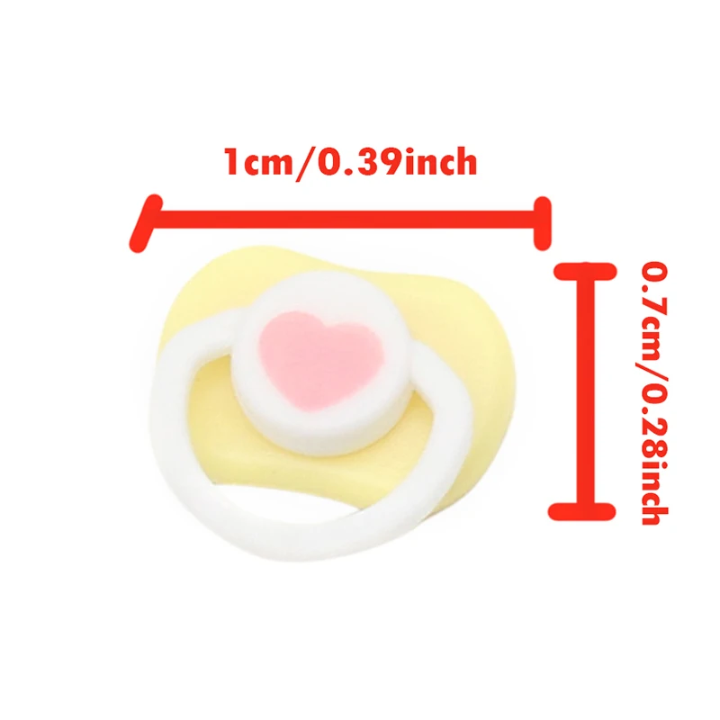 5Pcs/set Dollhouse Miniature Baby Pacifiers Mini Simulation Dummy Nipples Play House Supplies Doll Pacifier Kids Toy Accessories