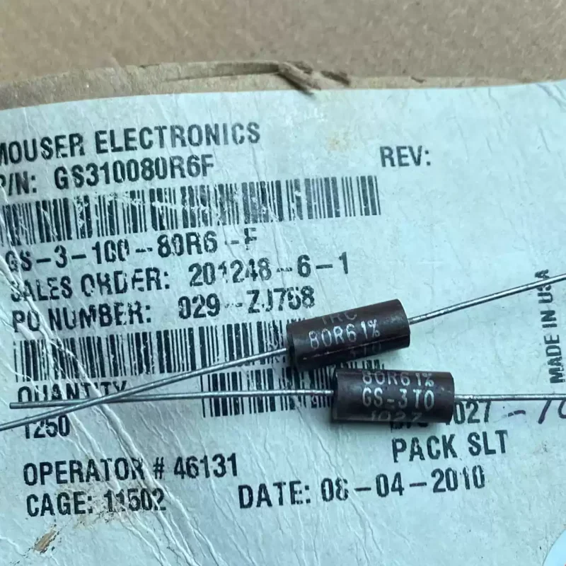 10-100pcs GS310080R6J GS-3TO 80.6R 80R6 3W 5% GS-3T0 imported IRC non-magnetic resistor