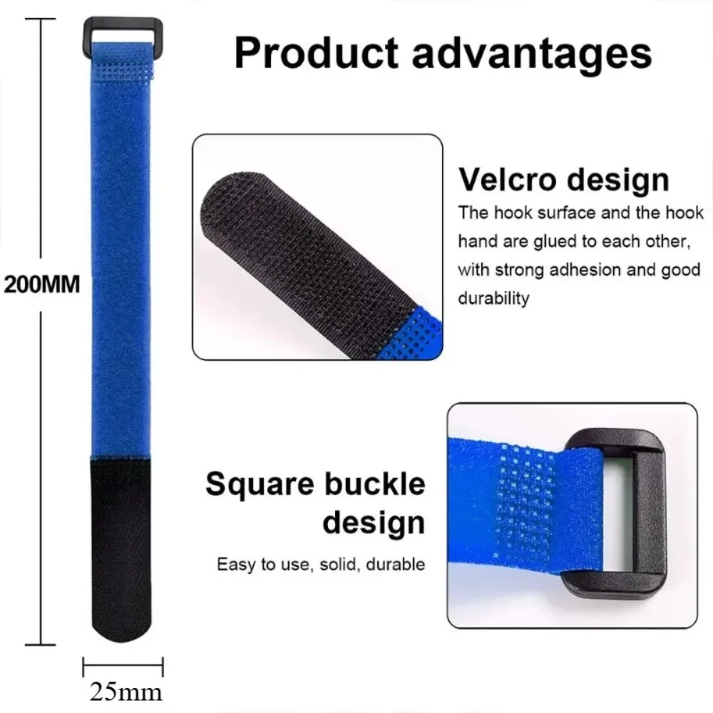 50/30/10PCS Hook and Loop Reusable Fastening Nylon Cable Securing Straps Durable Functional Ties Length 20cm Optional