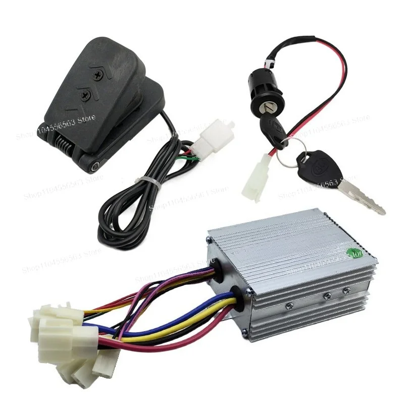24V 36V 48V 1000W Brushed DC Motor Controller Foot Pedal Accelerator Power Lock Switch for Electric Vehicle Scooter - view 3