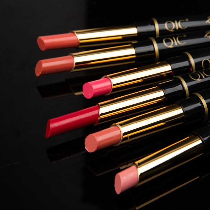 П®ма Б 1PC Delineador labial nude de ponta dupla e caneta batom - Maquiagem de longa duração para mulheres Cosméticos Beauty Make Up 