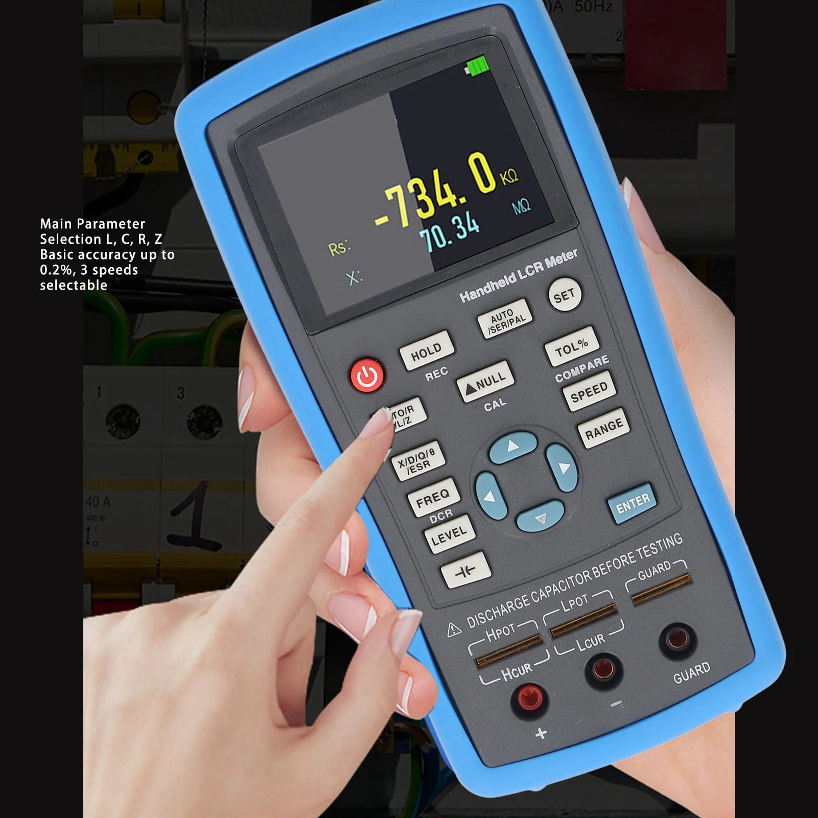 

Electrical Multimeter 3 Test Level Points ET430 Multi Meter 100KHZ 6 Frequency Points 2.8in Screen for Repair Maintenance