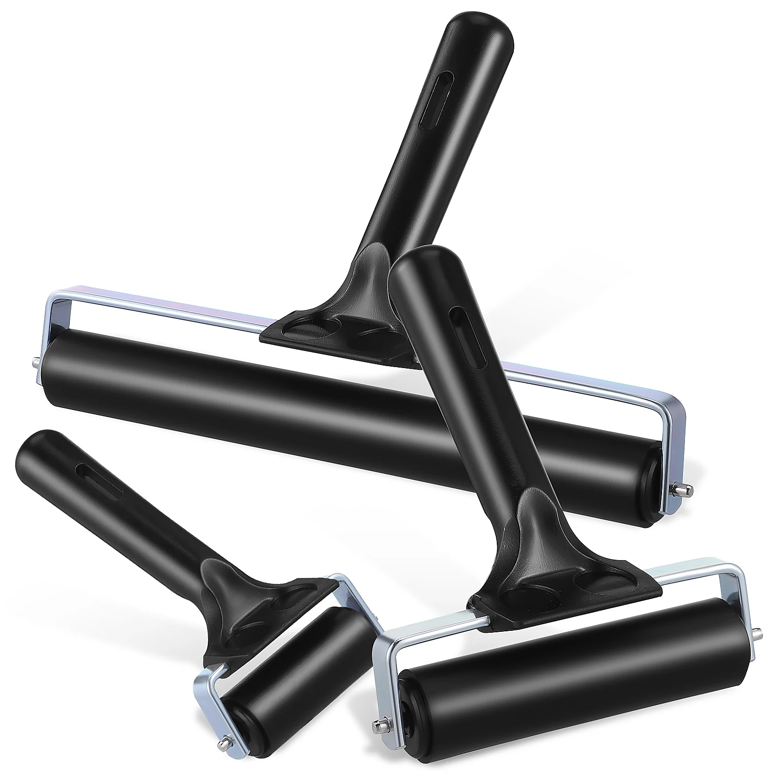 

3 Pcs 6cm 10cm 20cm Printmaking Rollers Crafting Rubber Ink Glue Gel Tool Roller Bag Supplies Lightweight Durable