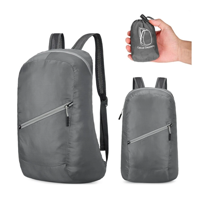 E74b mochila leve dobrada ar livre bolsa viagem para homens mulheres mochilas capacidade