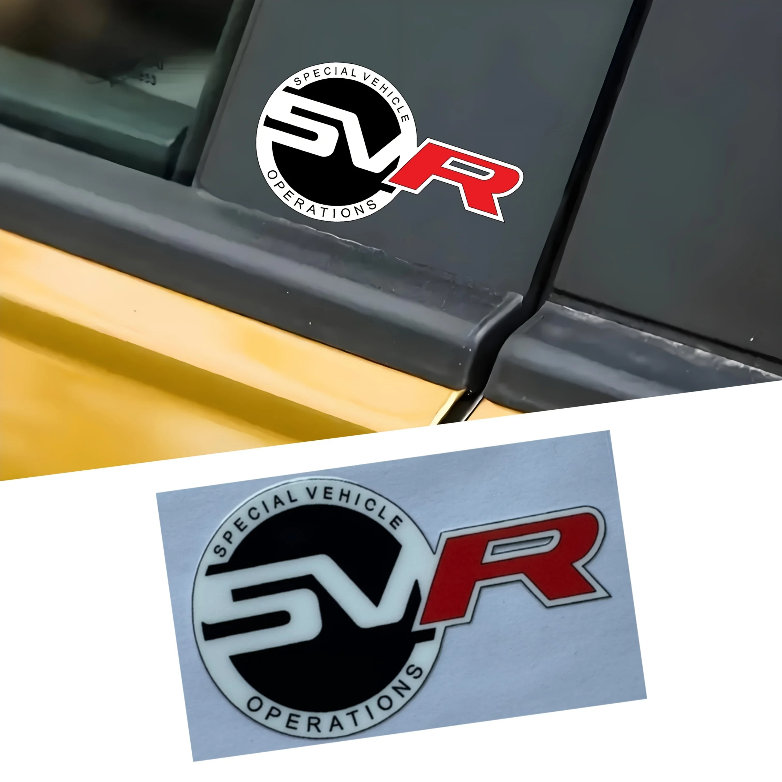 4 قطعة/المجموعة SVR الجسم ملصق لجاكوار F-PACE رينج روفر سبورت حلقي الشعار الخارجي