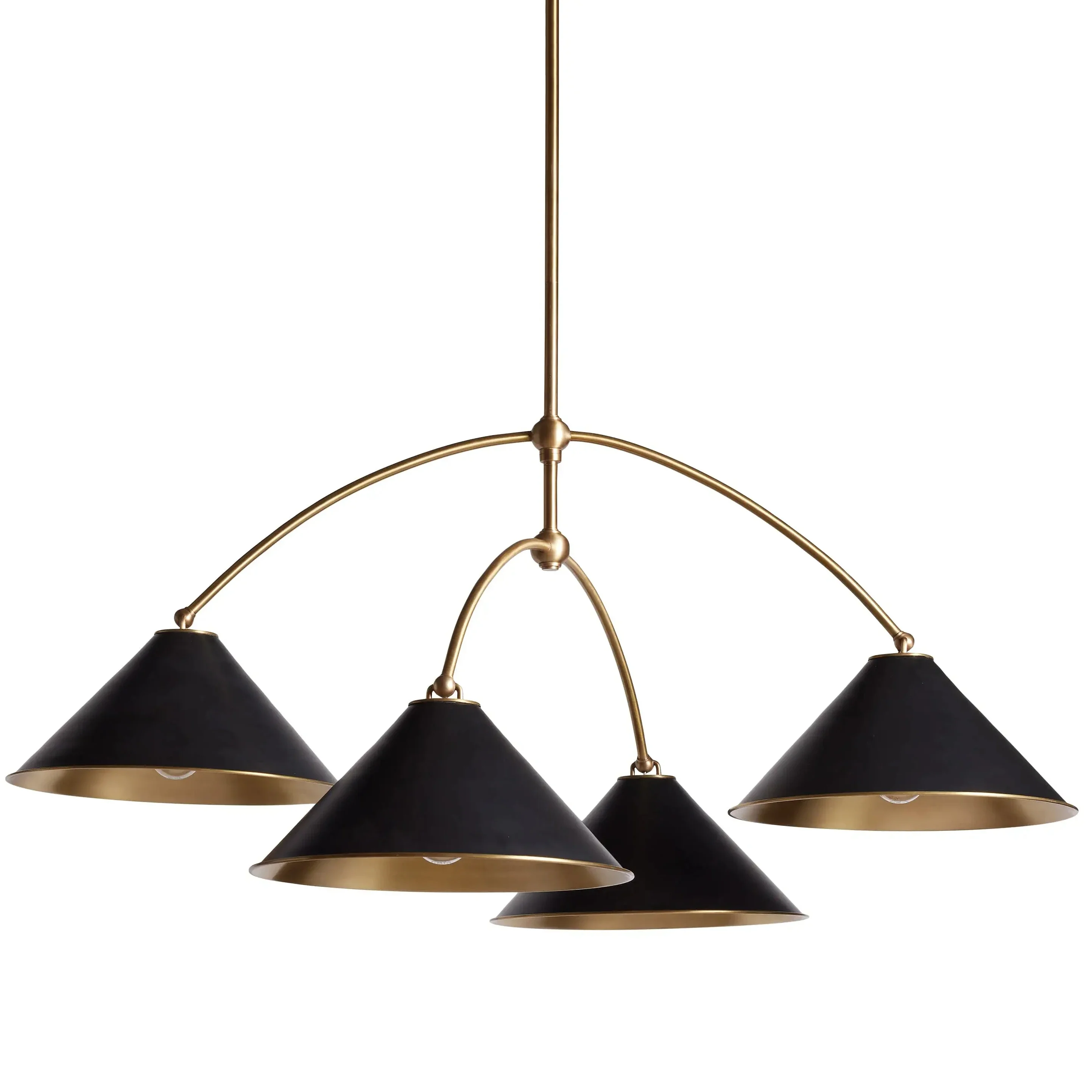 

Arno Luxury Gold Brass LED Round Chandelier Modern ARHAUS Design for Home Living Room AC Power Source