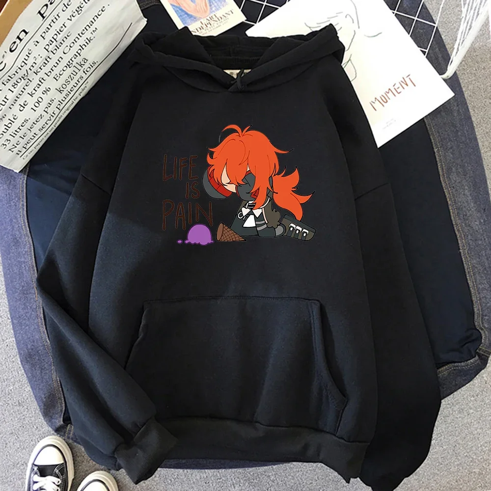 2023 Kawaii Diluc Genshin Impact Meme Anime Hoodie Esthetische Harajuku Hoodies Vrouwen Cartoon Grafische Pullover Hoodied Streetwear