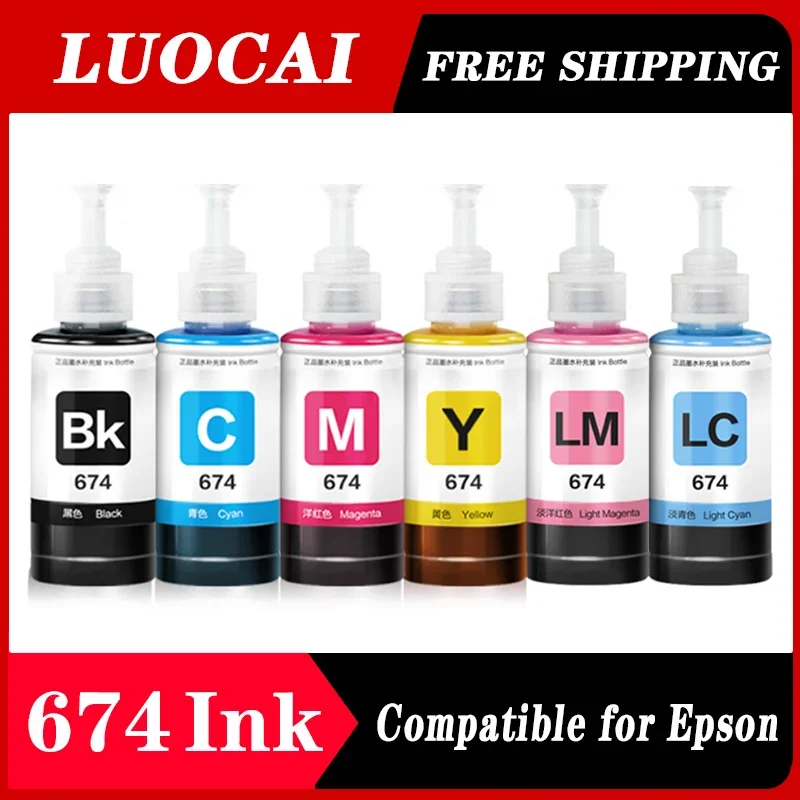 664 672 673 674 Compatible Refill Ink for EPSON EcoTank T664 T672 T673 T674 for L800 L805 L810 L850 L1800 L351 L350 L551