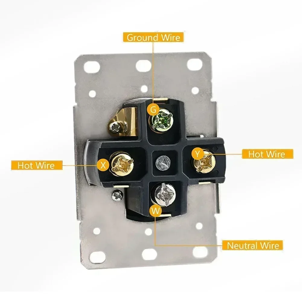 Flush-mount Receptacle For NEMA 14-50R, 50 Amp, 125/250 Volt, Three-pole, Four-wire Grounding Outlet For Tool Accessories