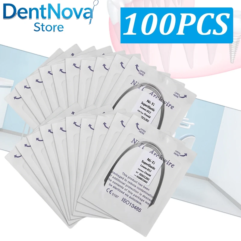 

100Pcs Dental Niti Arch Wires Shape Memory Ortho NiTi Super Elastic Dentist Material Archwire