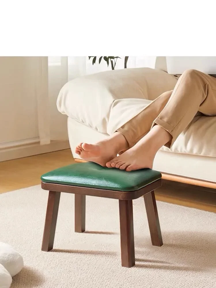 Living Room Furniture Soft Seat Cushion Stool Solid Wood Small Tabouret Household Bench Light Luxury Retro Shoe Changing Stools
