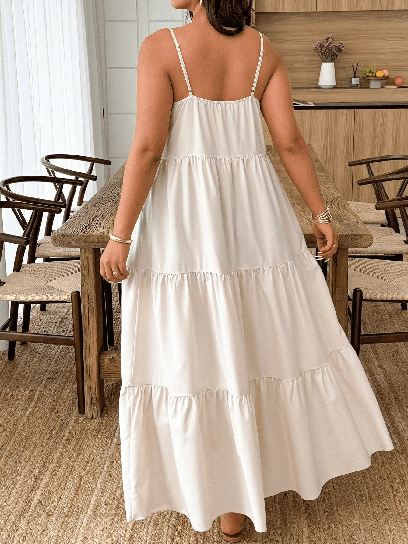Plus size damesjurk met spaghe - Maxi Dress Boho recensie en prijs