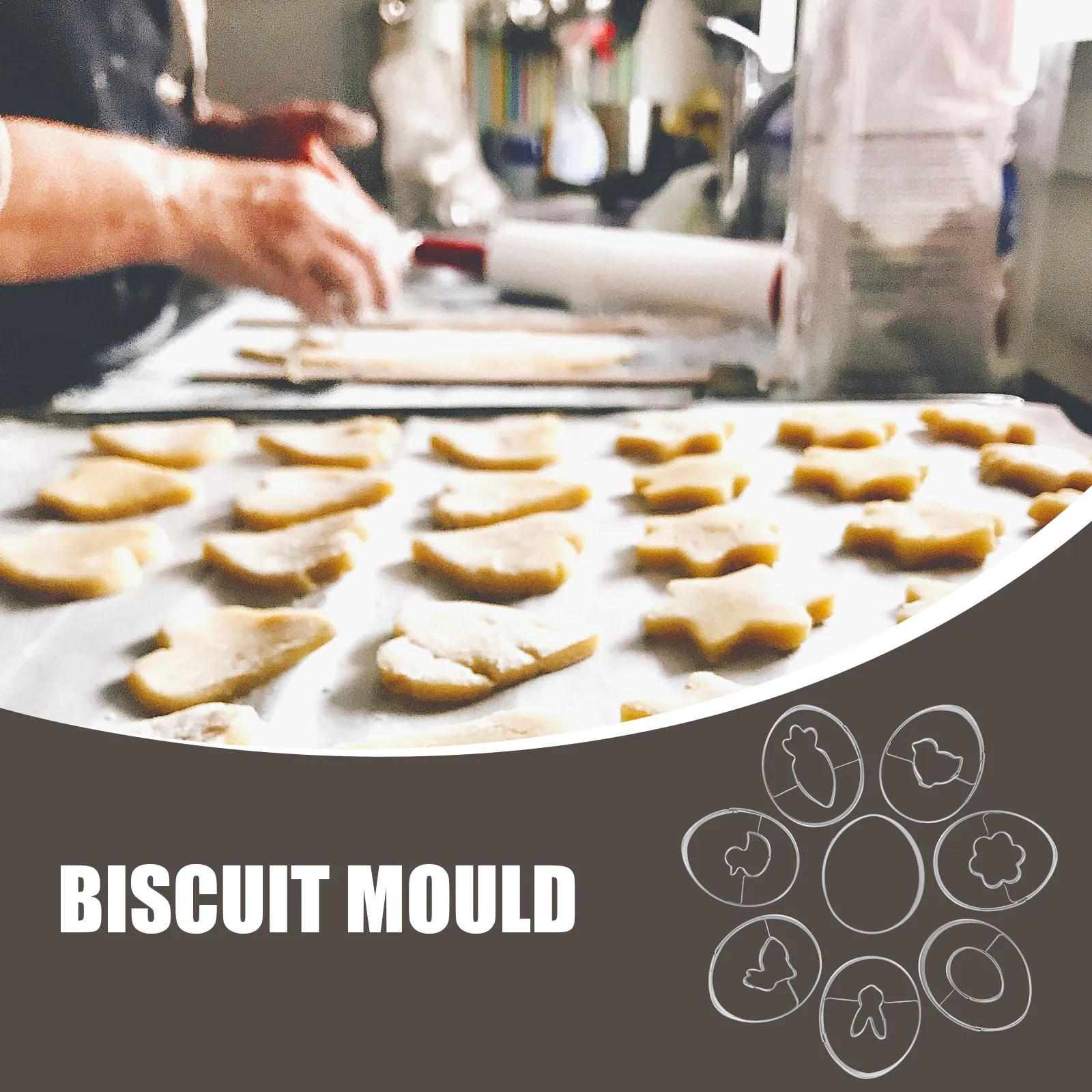 

Набор из 1 формы для выпечки пасхальных яиц и кексов из нержавеющей стали в форме кролика, многоразовая антипригарная форма для выпечки печенья и десертов для домашнего использования и DIY