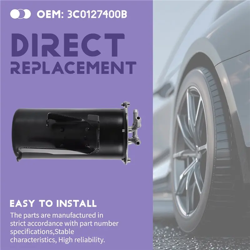 ABOK-Engine System Fuel Filter With Flange 3C0127400D For A3 VW Eos Passat Golf Leon Octavia Diesel Filter 3C0127400C