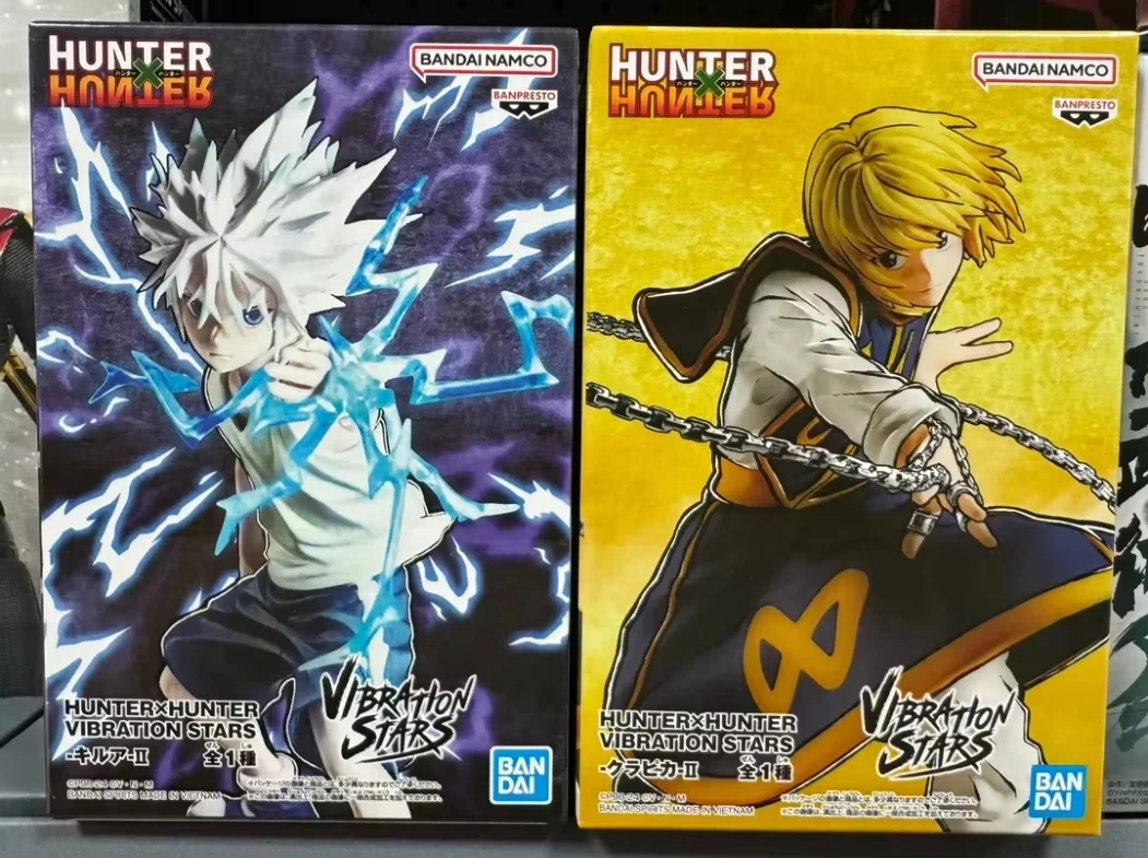 

In Stock Original Bandai Banpresto Hunter Hunter Killua Zoldyck Kurapika Anime Character Collection Model Statue Toy Ornament