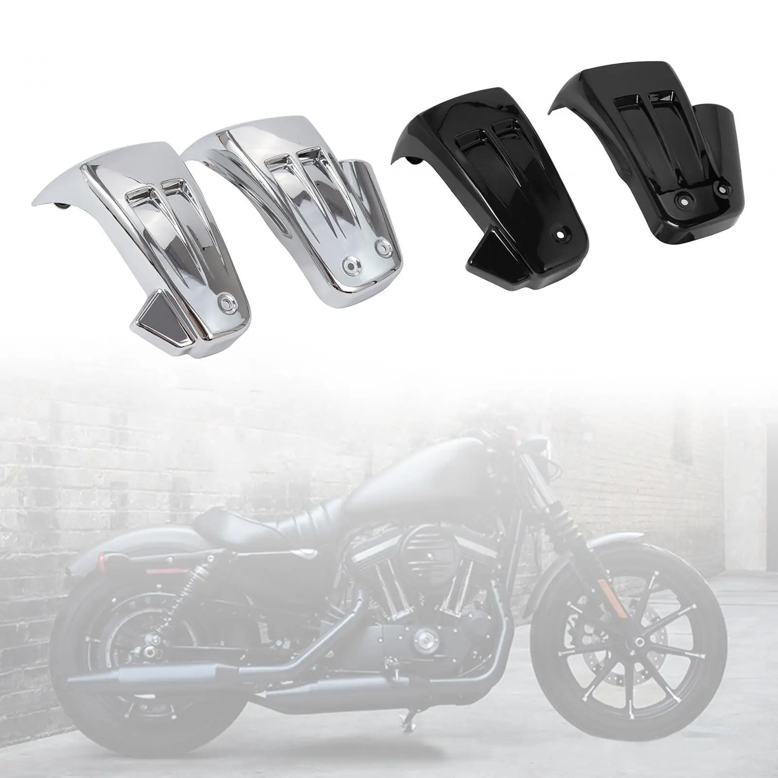 2 Pieces Motorcycle Side Battery Fairing Cover PP Guard for M8