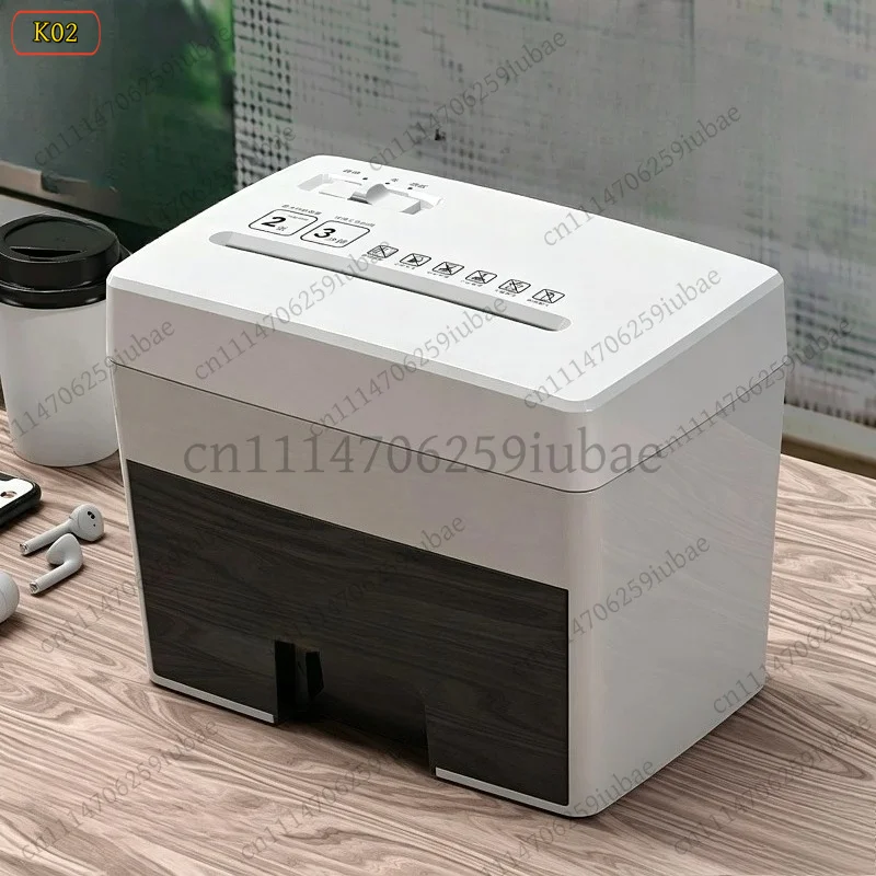 Mini Desktop Silent Shredder 2×12mm Granules Level 5 Security Office Household White Paper Shredder for ZOCI‑Shredder