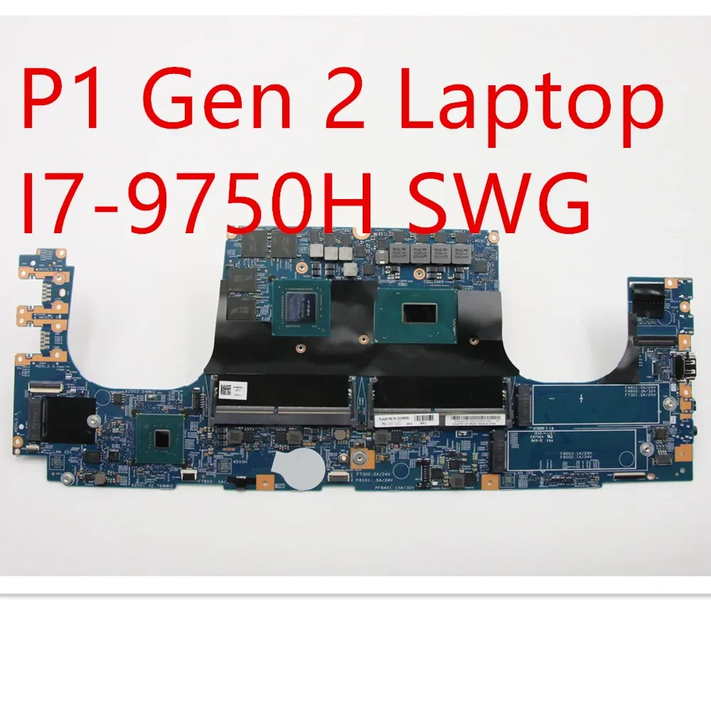 Motherboard For Lenovo ThinkPad P1 Gen 2 Laptop Mainboard I7-9750H SWG 02HM899 5B21C66884