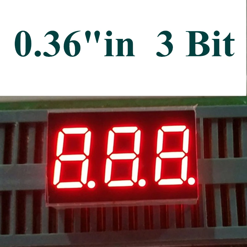 

20PCS 3 Bit Common Anode dIP Digital Tube 0.36" 0.36in. RED LED Digit 7 Segment.