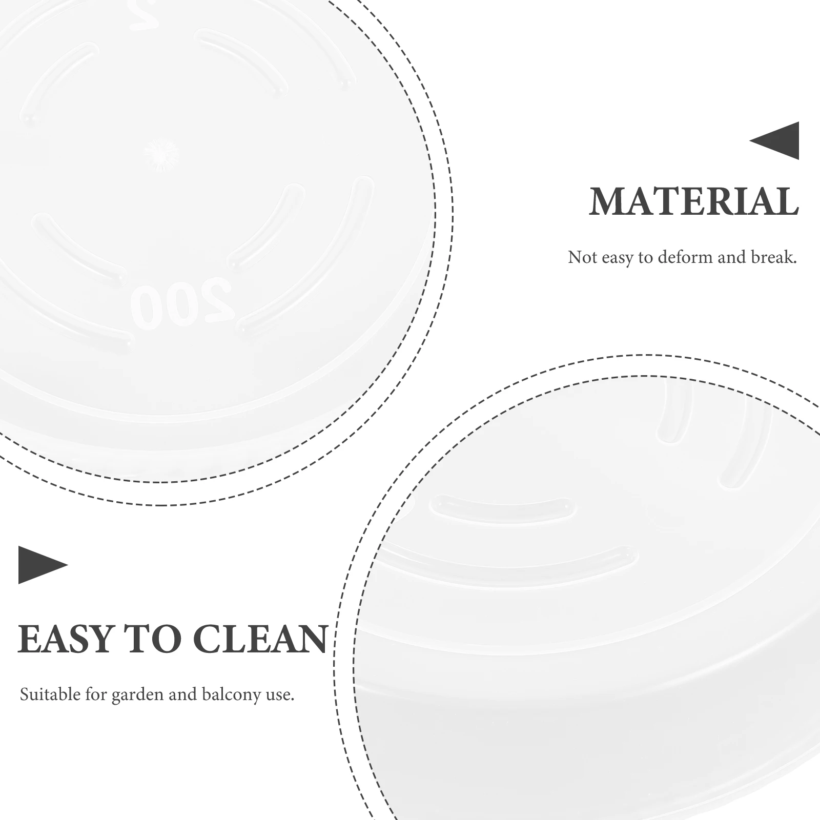 

30pcs Plastic Flowerpot Trays Round Water Trays For Garden Balcony Anti-Slip Durable Spill Proof Plant Pot Bases Gardening