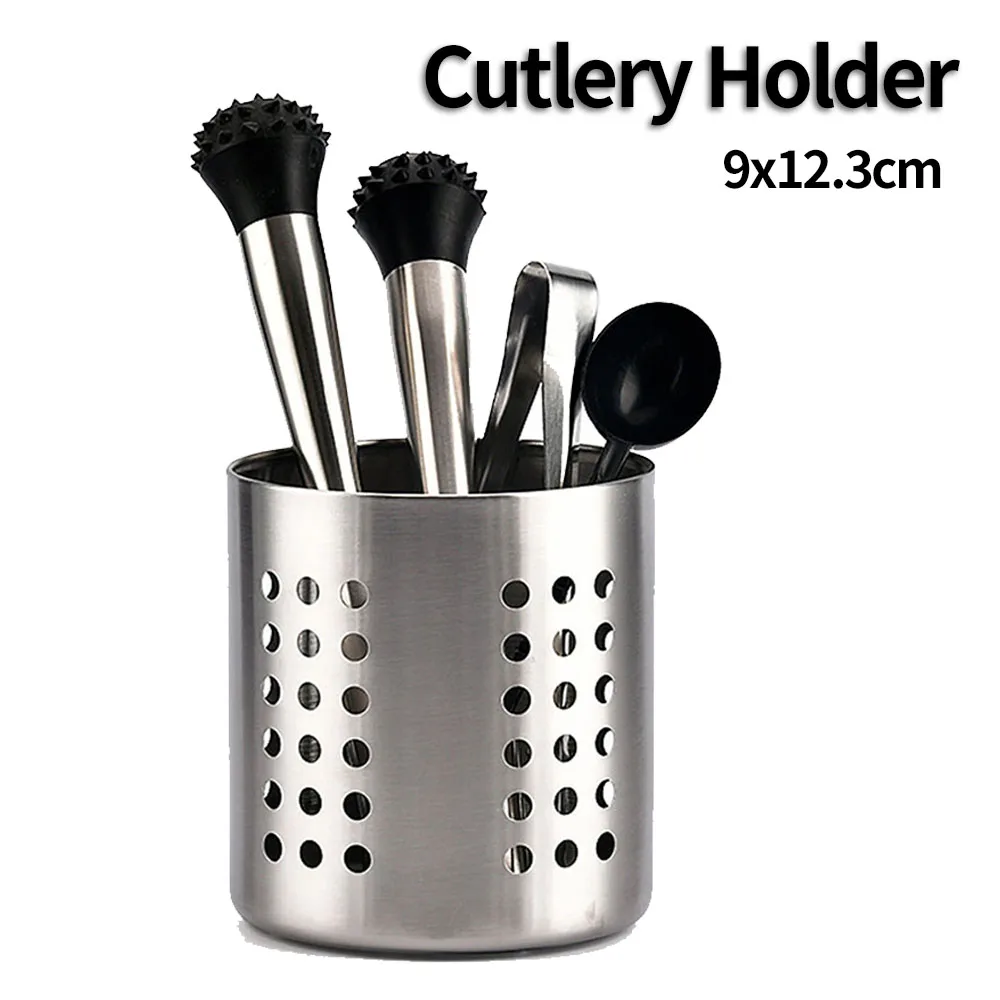 Cutlery Holder Drainer Spoon Fork Chopsticks Storage Basket Stainless Steel Rack Holder Kitchen Accessories Tools Organizer