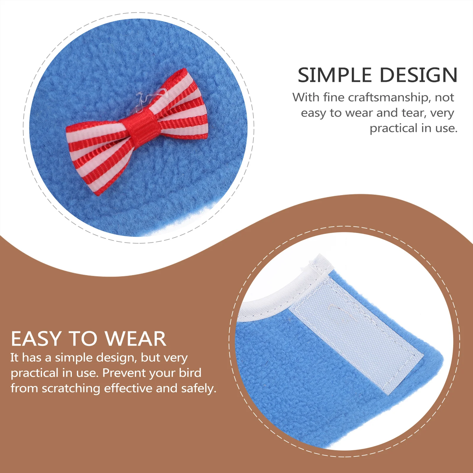 

2Pcs Anti-Bite Collar for Birds Lightweight Comfortable Recovery Collar for Parrot Wound Protection Post-Surgery Healing Support