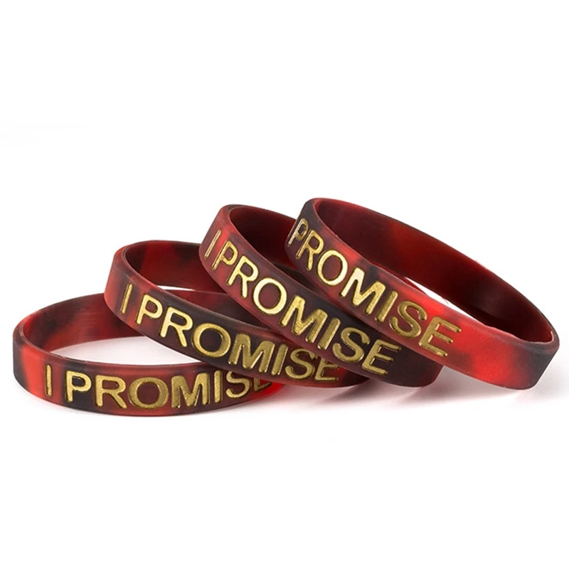 Trendy Silicone Bracelet I PROMISE to Basketball Sports Energy Balance Wristband Bracelets for Men Fashion Rubber Elastic Bangle view 5