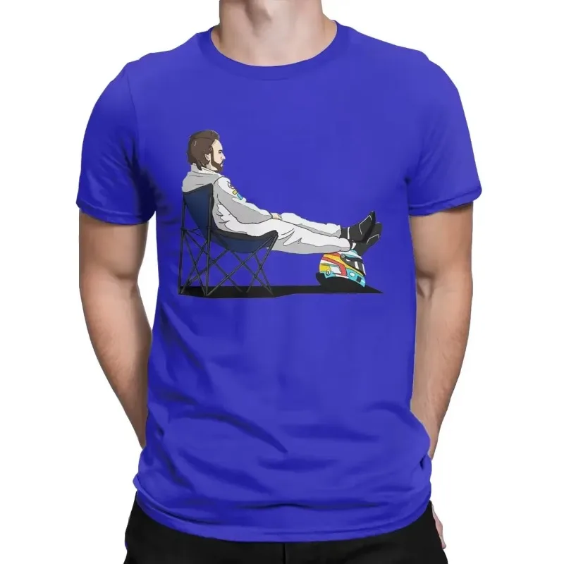 Fernando Alonso 14 Racing Spanish Men's and Women's Retro Cotton Printed Men's and Women's Fashion Casual Loose T-shirt