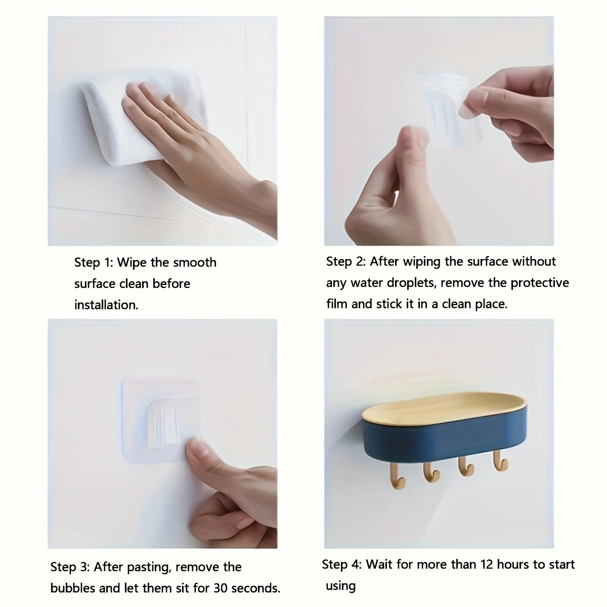 1PC-wall storage rack with hook bathroom multifunctional shelf with hook drain soap box