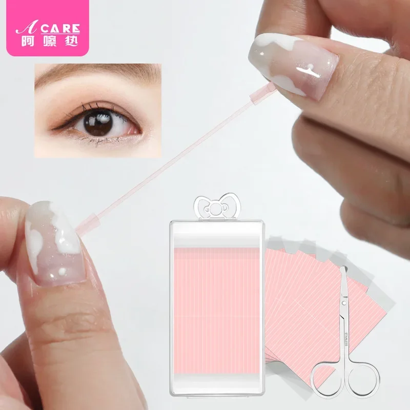 DX01/Double eyelid stickers/F1PQ2-Invisible Fiber Bar Lace Artifact Partial Natural Drawing Eye Bubble Invisible