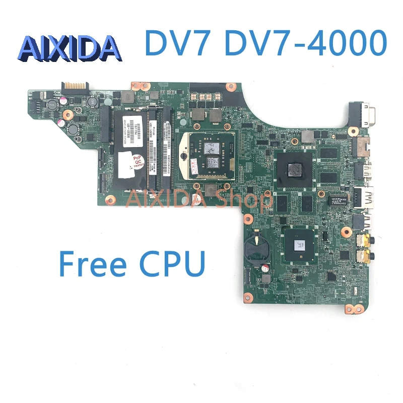 AIXIDA DA0LX6MB6F2 DA0LX6MB6H1 615308-001 630981-001 605321-001 for HP Pavilion DV7 DV7-4000 Laptop Motherboard HD5650 GPU