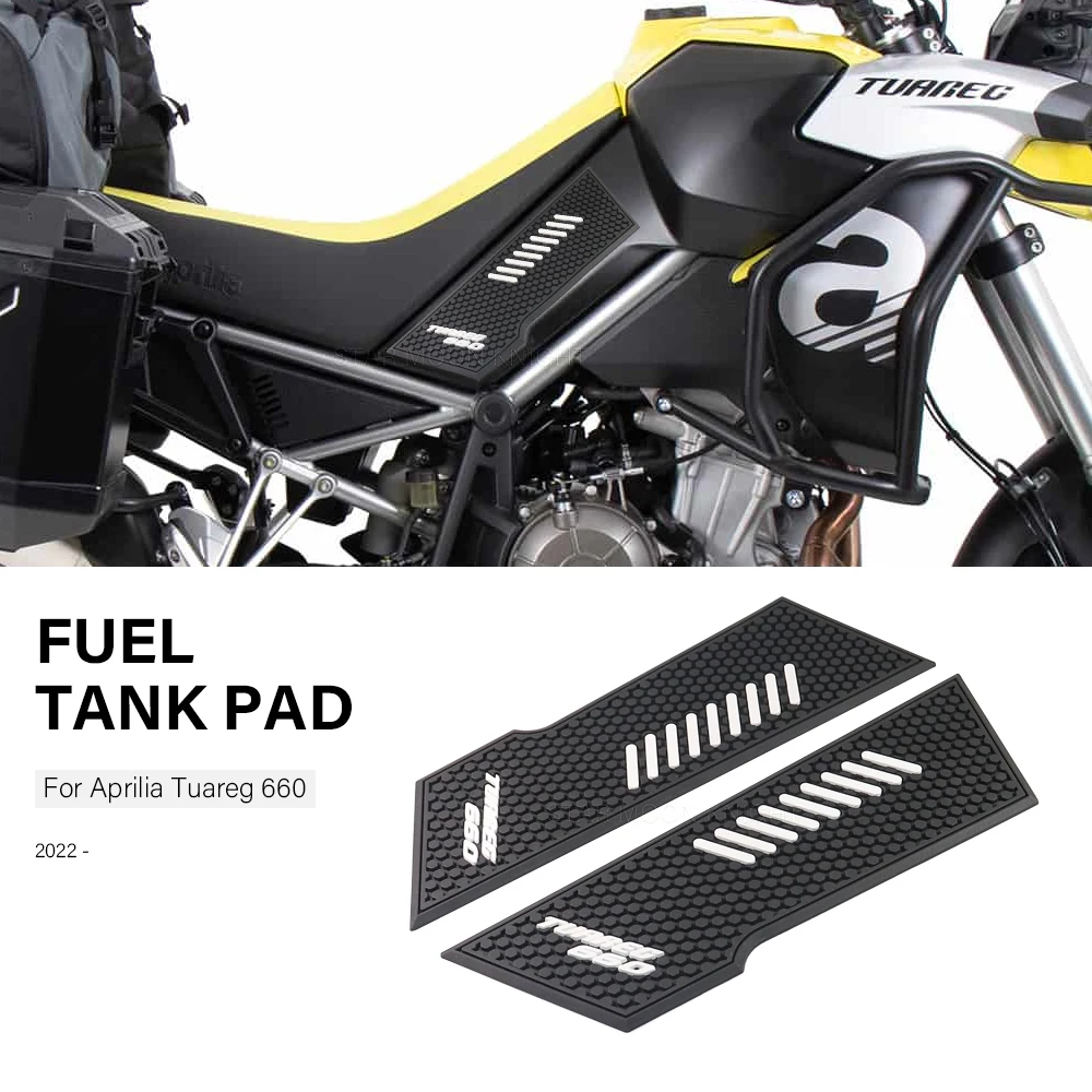 

Motorcycle Side Fuel Tank Stickers For Aprilia Tuareg 660 Tuareg660 2022 - Tank Protector Pads Decal Knee Grip Traction Pad