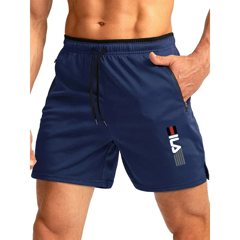 Men's Shorts 2025 Beach Trunks Summer Swim Gym Pants Quick Drying Swimming Homme Surf Ventilate Drawstring Fashion Casual Daily