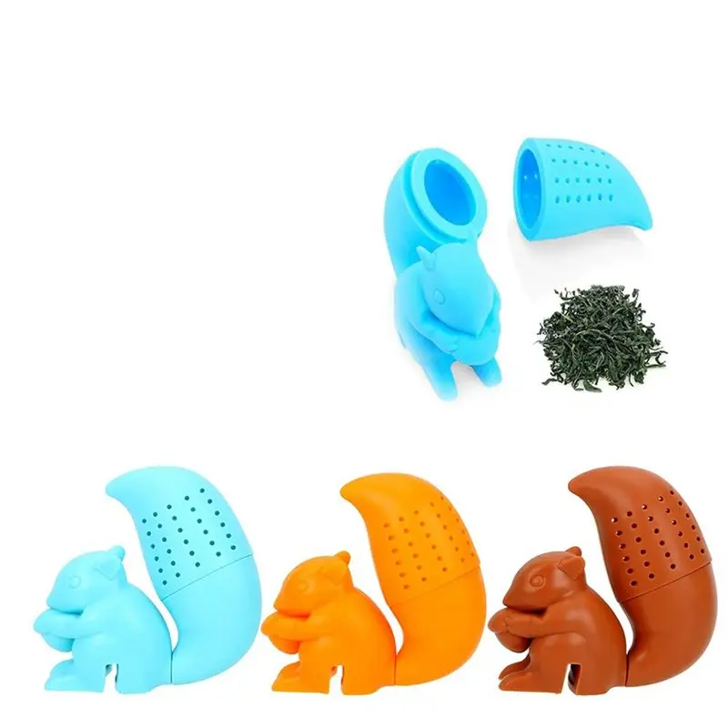 ABNL 3PCS Brew Delicious Tea With A Cute Silicone Squirrel Tea Infuser - Perfect For Loose Leaf Tea Easy Install
