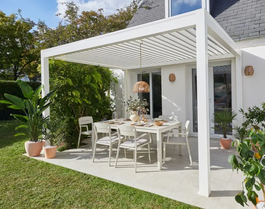 

Foshan Factory Outdoor Furniture Patio Gazebo Modern Motorized Louver Pergolas Opening Roof Pavilion Waterproof Aluminum Pergola