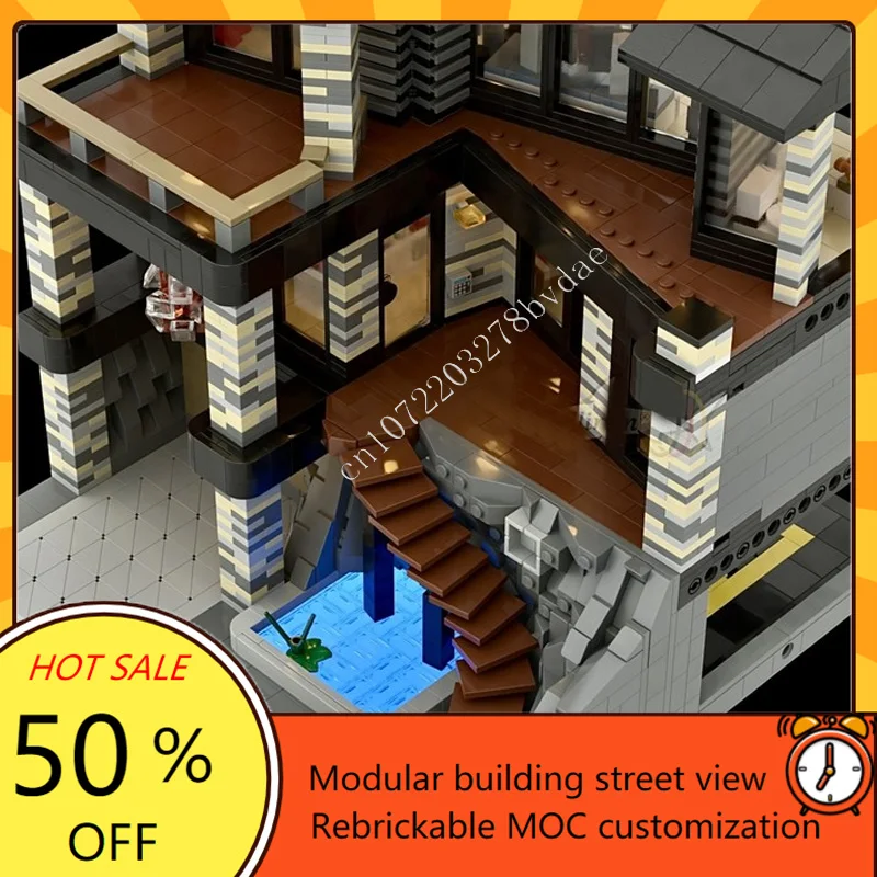 3001 pièces Villa impéria modulaire MOC créatif vue sur la rue modèle personnalisé Puzzles Architecture bricolage éducation assemblage modèle jouet cadeaux