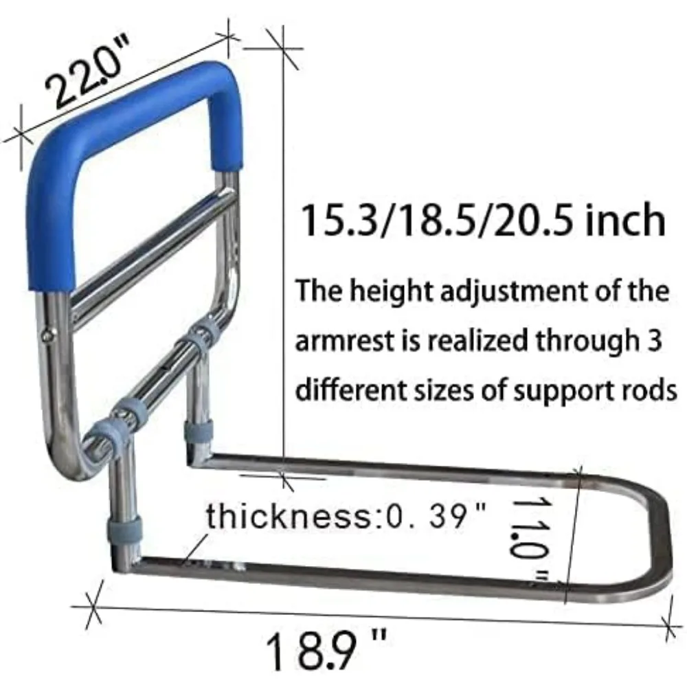 Bed Rails for The Stable and Foldable Adjustable Senior Bed Safety Rail and Bedside Standing Assist Grab Bar