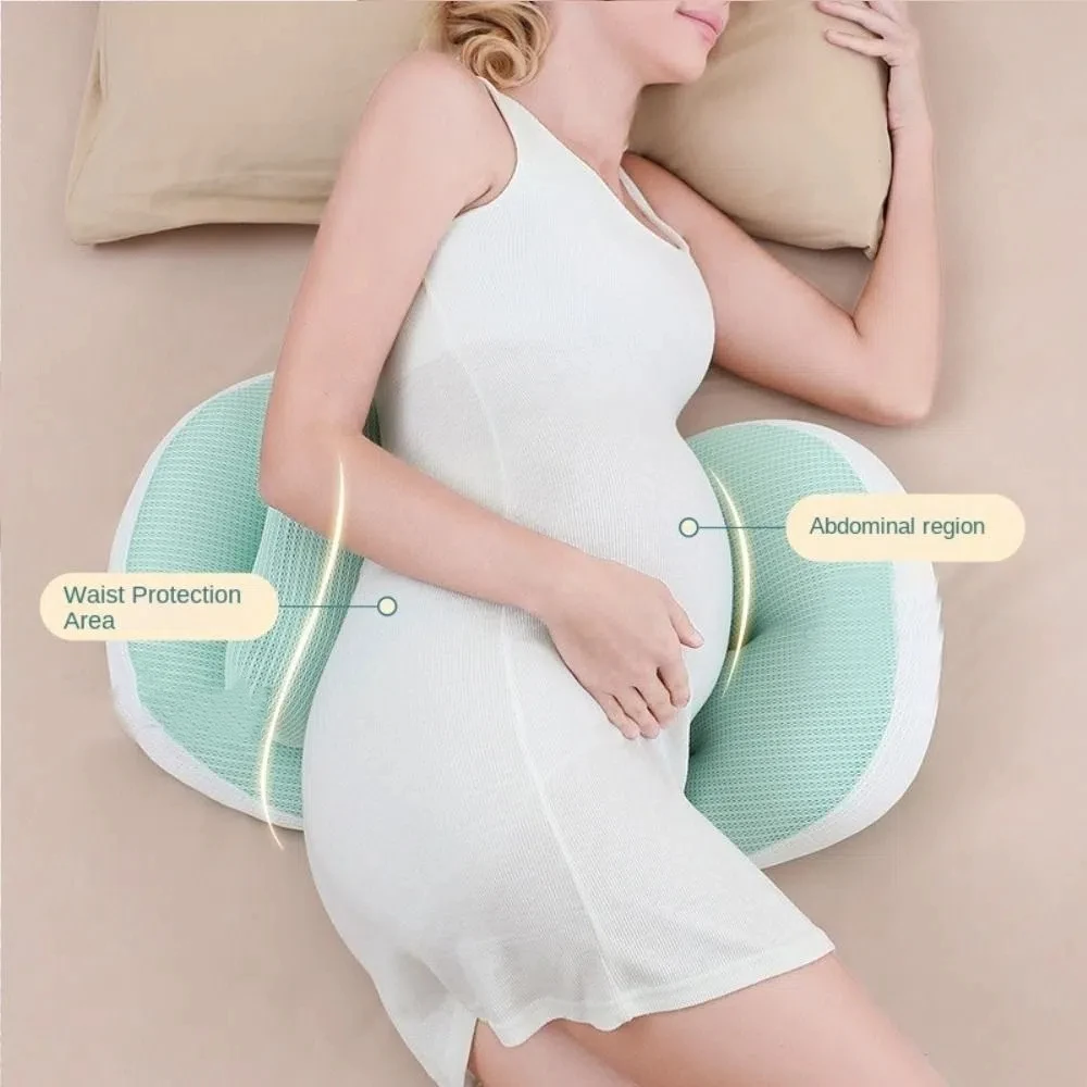 Pregnant Women's Waist Pillow Soft U Shaped Maternity Pillow Abdominal Support Comfort Pregnancy Cushion Sleeping Pillow