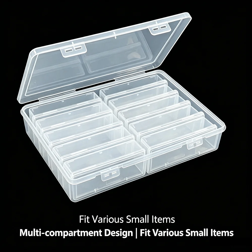 12 Grids Plastic Bead Organizer Transparent Boxes, For DIY Crafts, Jewelry, Beads, Tools, Storage Box Case Display Organizer