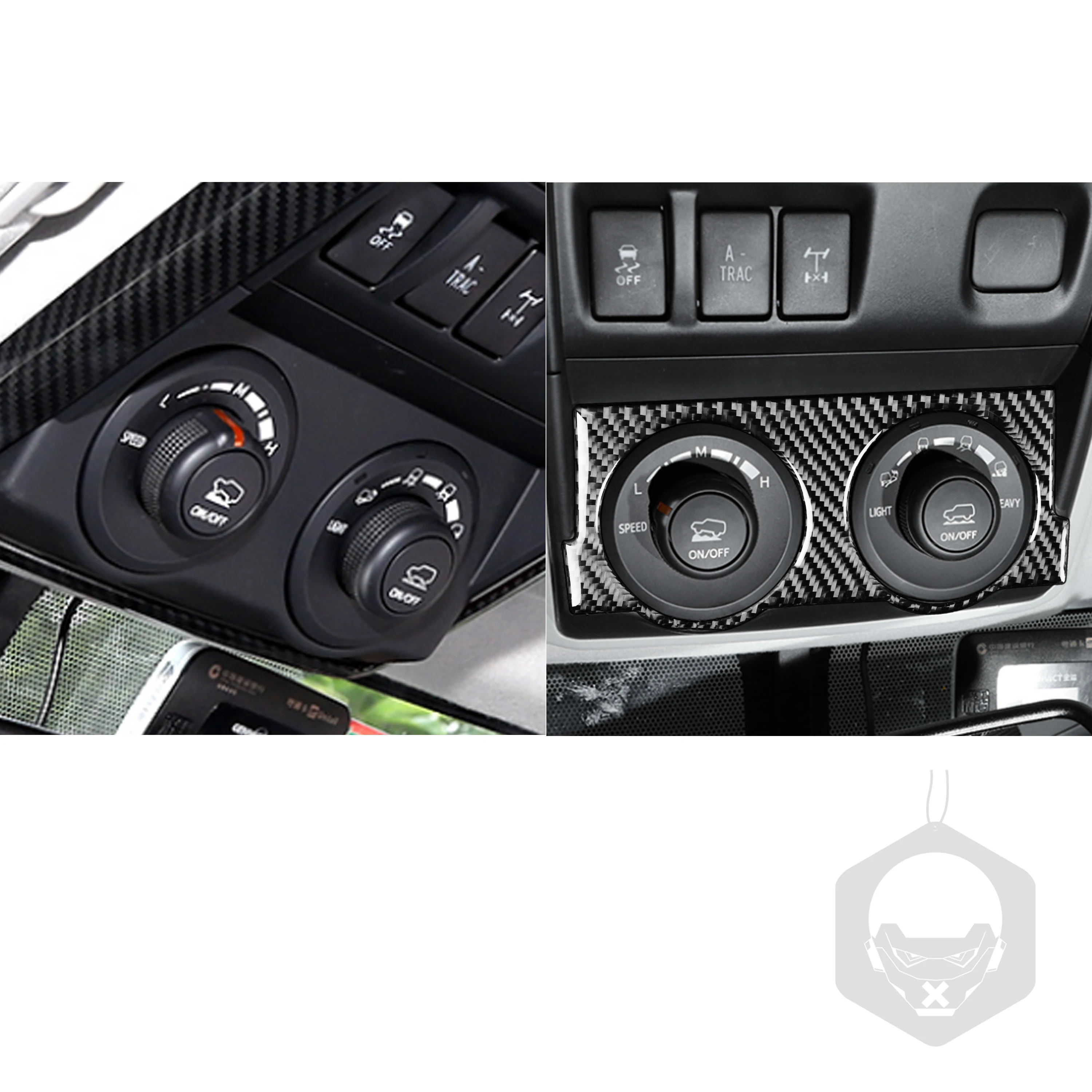 For Toyota 4runner 2010-2020 Carbon Fiber Four-wheel Drive Switch Panel Trim Cover Car Accessories Interior Decorative Stickers