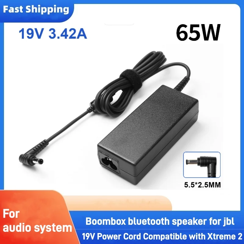 19V 65W Charger Fit for JBL Boombox 2 1 Xtreme Extreme Portable Wireless Bluetooth Speaker Replacement Power Supply Adapter Cord