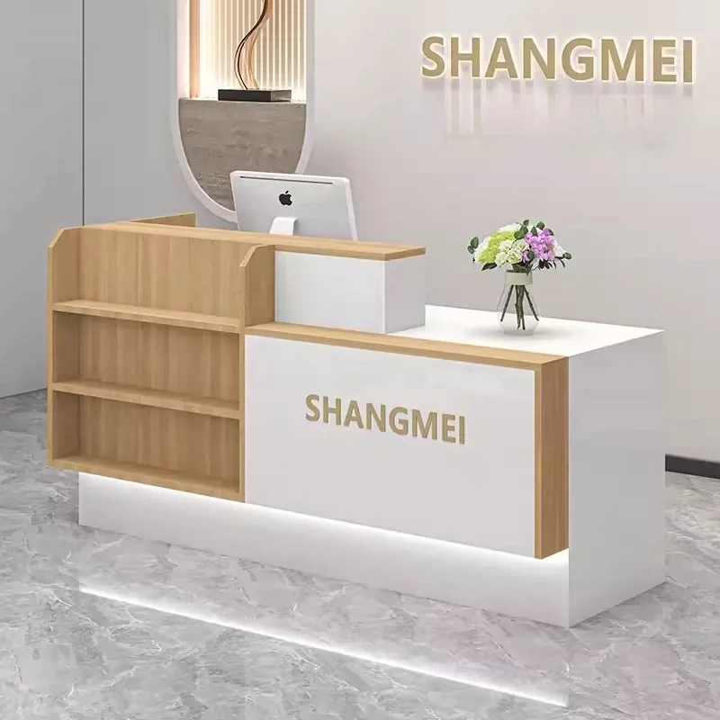 Aesthetic Luxury Reception Desk Modern Trendy Reception Desk Storage Display Vintage Escrivaninha Commercial Furniture