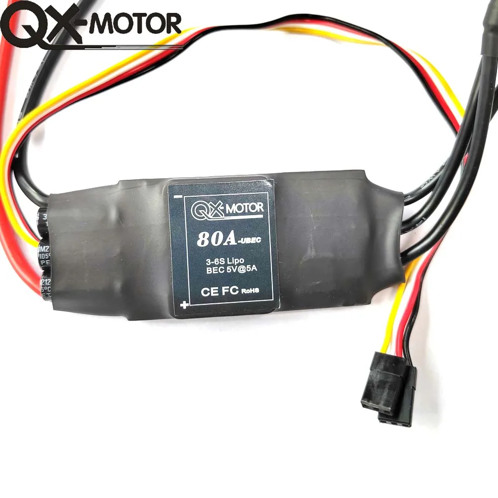 QX-Motor 64MM 12 łopatek EDF QF2822 2100KV 2300KV 3300KV 4300KV Silnik bezszczotkowy z 60A / 80A ESC do samolotu RC Fms Freewing