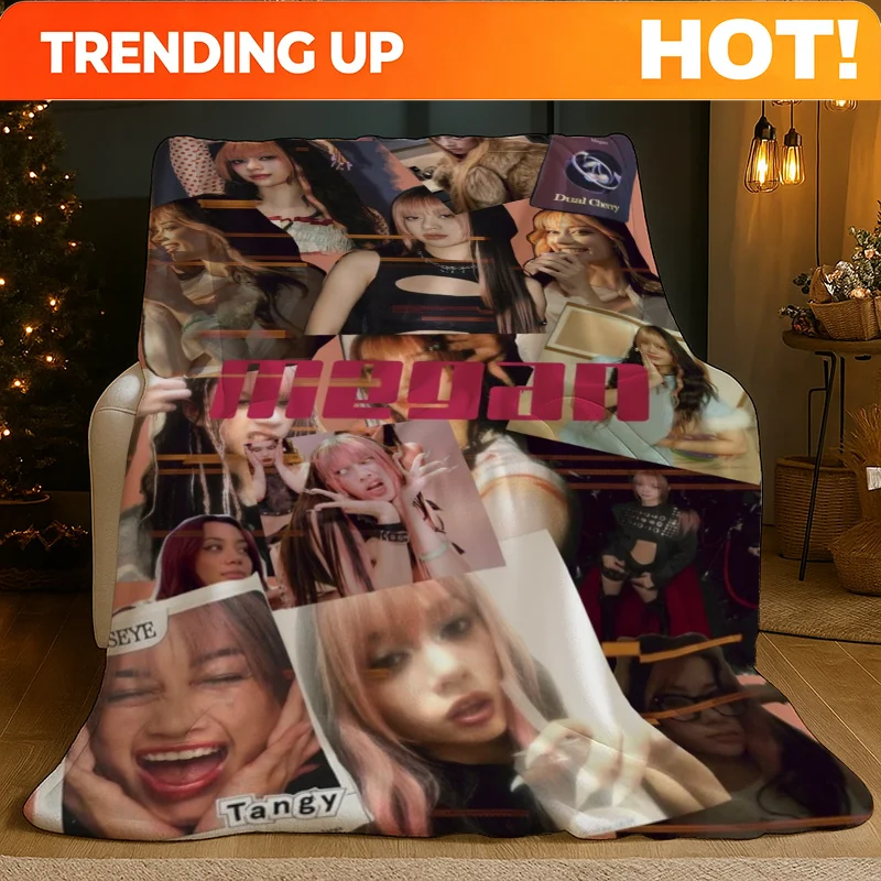 Customize Wpopkatseye Orange Series Megan Multi-Style Patchwork Pattern Printed Flannel Blanket - 100% Polyester Non- Fabric, An