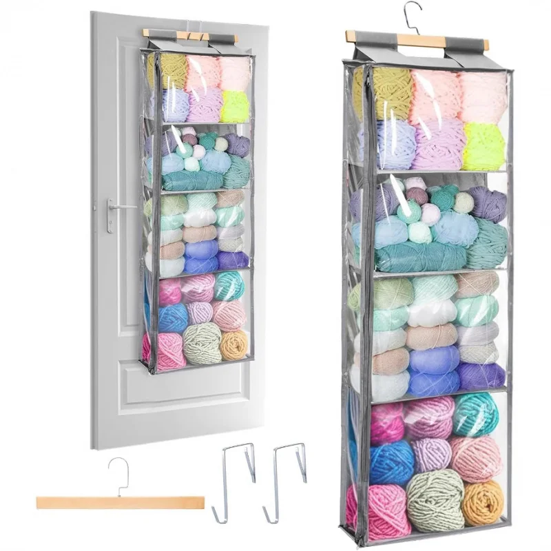 

【Over Door Storage for Bags & Toys】Hanging Organizer Pockets for Handbags, Plush Toys, Shoes, Space Saving Closet Organizer
