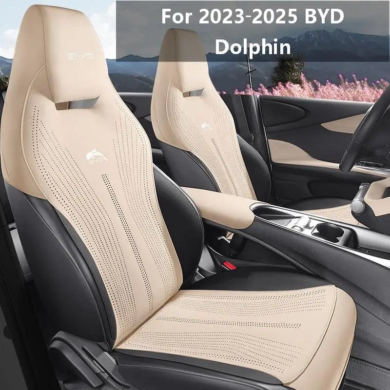 Performance Upholstery Fabric 5‑Seat Half Wrap Auto Seat Covers for 2023‑2025 BYD Dolphin Car Seat Protection