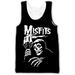 3D Print Misfits Design Mens Womens Printed Casual Vest Tops Fashion Sleeveless Vest Shirt Loose Sporting Tank Top